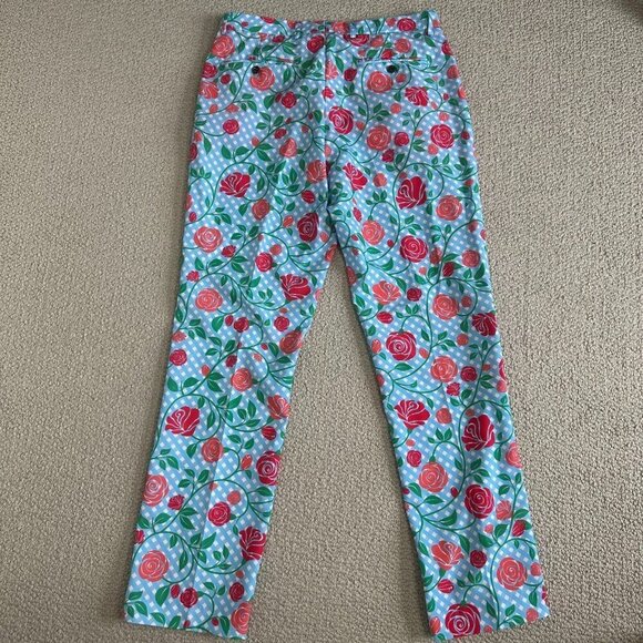 Shinesty Pants Kentucky Fried Daily Double Derby Roses Blue Size 33x33 - Picture 3 of 7